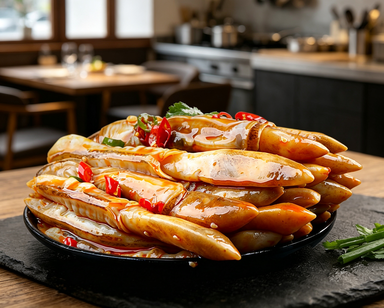 Delicious Braised Fish Skin Snack